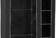 Maximizing Space With The Liudan Portable Black Canvas Wardrobe Organizer