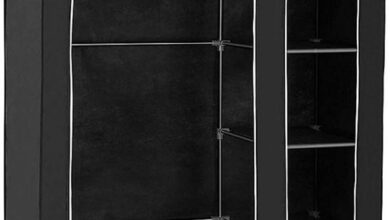 Maximizing Space With The Liudan Portable Black Canvas Wardrobe Organizer