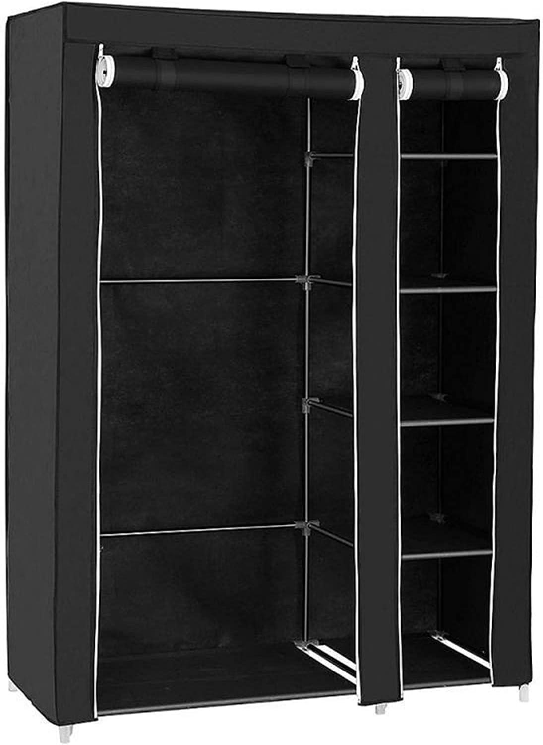 Maximizing Space With The Liudan Portable Black Canvas Wardrobe Organizer