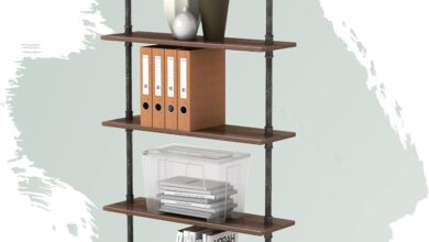 Mcleanpin Industrial Ladder Shelf Sturdy Style Meets Space Saving Storage