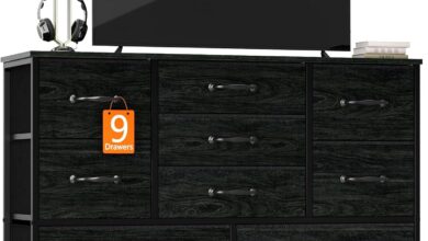 Navigating Space And Style A Balanced Look At The Furnulem 9 Drawer Dresser