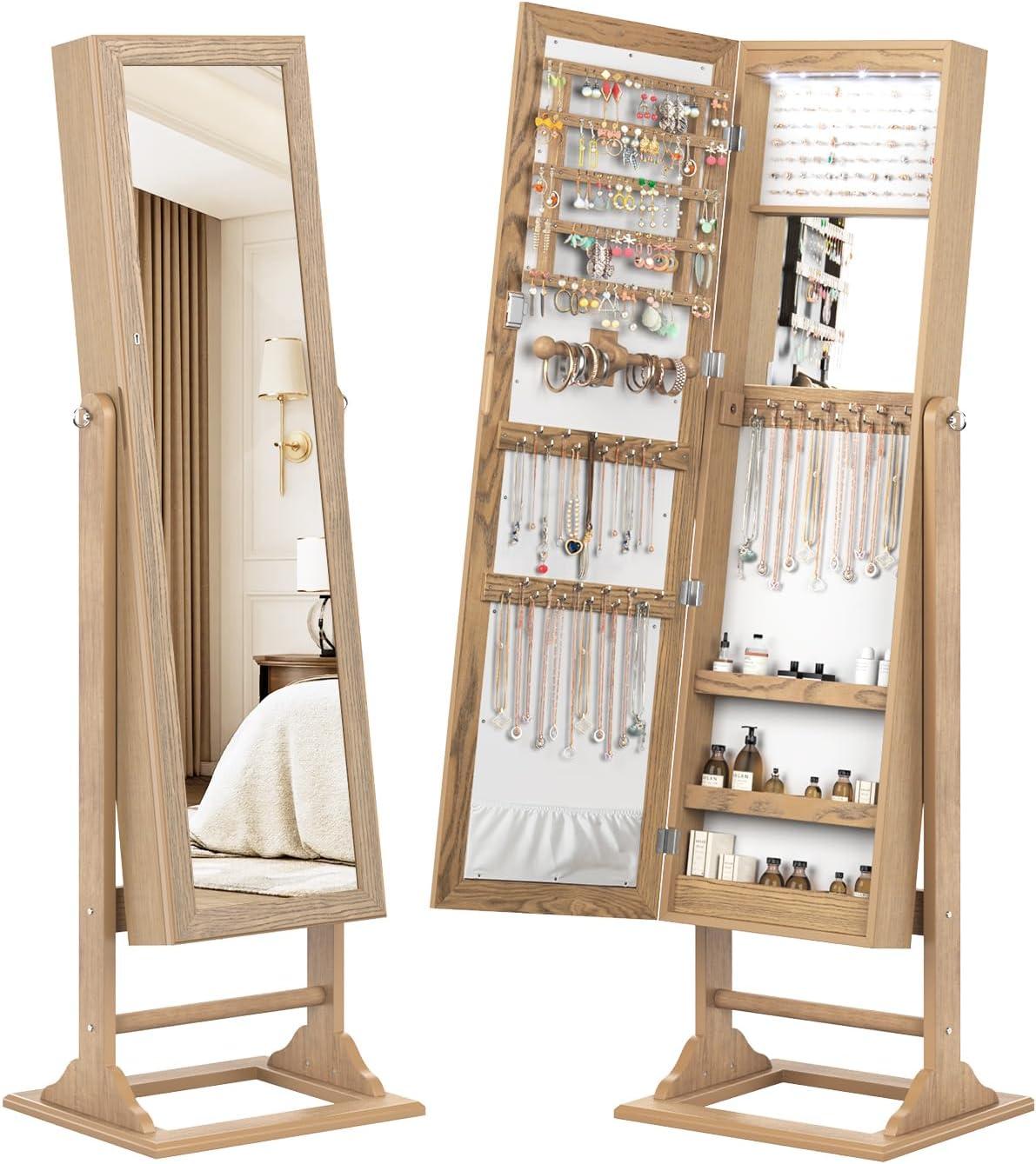 Organizing Elegance A Closer Look At The Costway Led Mirror Jewelry Cabinet