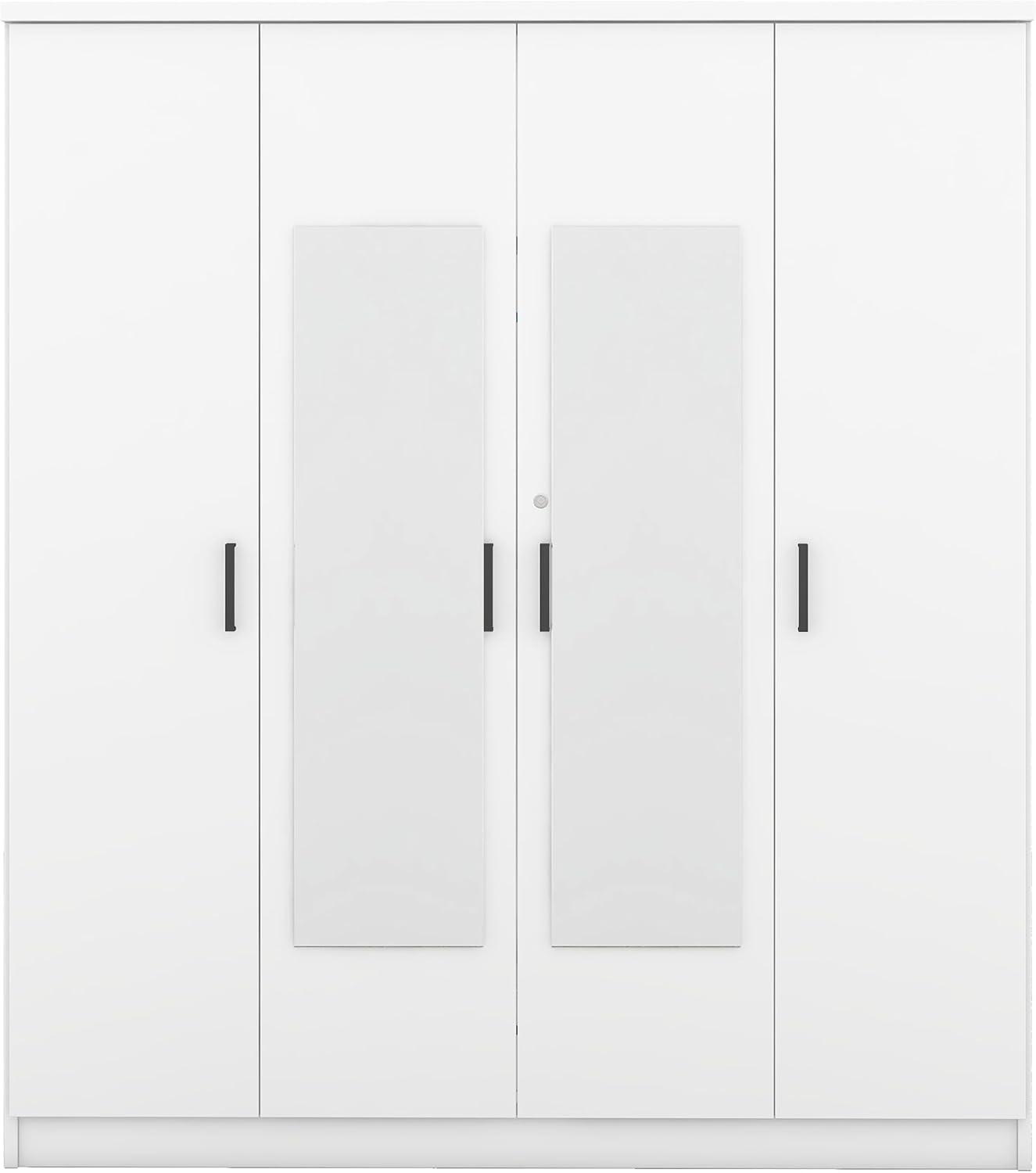Spacious & Secure: Exploring the 4-Door Armoire with mirror and Lock
