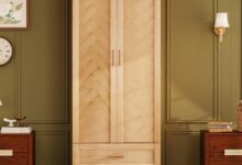 Spacious Solid Wood Armoire Stylish Storage With Smart Compartments