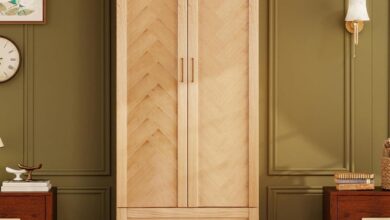 Spacious Solid Wood Armoire Stylish Storage With Smart Compartments