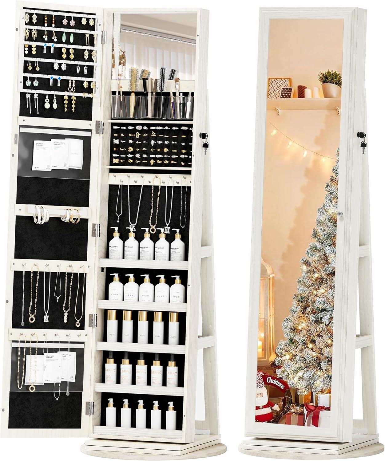 Standing Jewelry Armoire Review Space Style And Storage In One Mirror