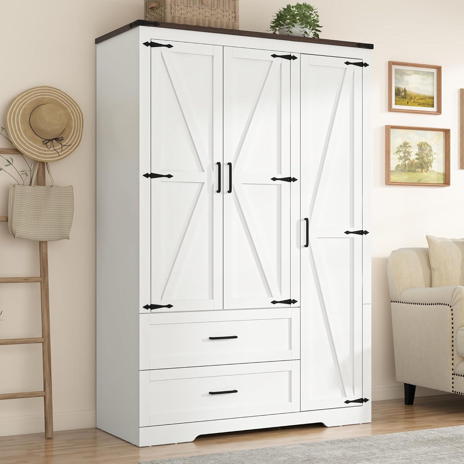 Stmandyu Farmhouse Wardrobe Review Storage Space Meets Assembly Struggles