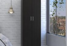 Streamlining Bedroom Storage Exploring The Black Double Door Armoire Organizer