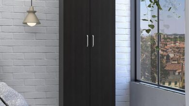 Streamlining Bedroom Storage Exploring The Black Double Door Armoire Organizer