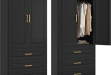 Sturdy Metal Wardrobe Cabinets With Adjustable Shelves For Versatile Storage