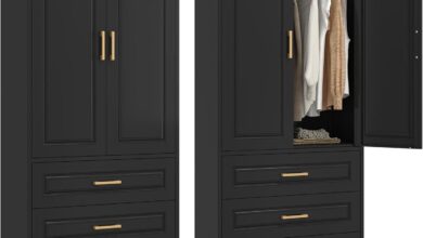 Sturdy Metal Wardrobe Cabinets With Adjustable Shelves For Versatile Storage