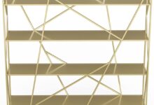 Stylish And Spacious Exploring The Gold Xl Multi Layer Wrought Iron Bookshelf