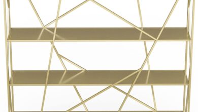 Stylish And Spacious Exploring The Gold Xl Multi Layer Wrought Iron Bookshelf