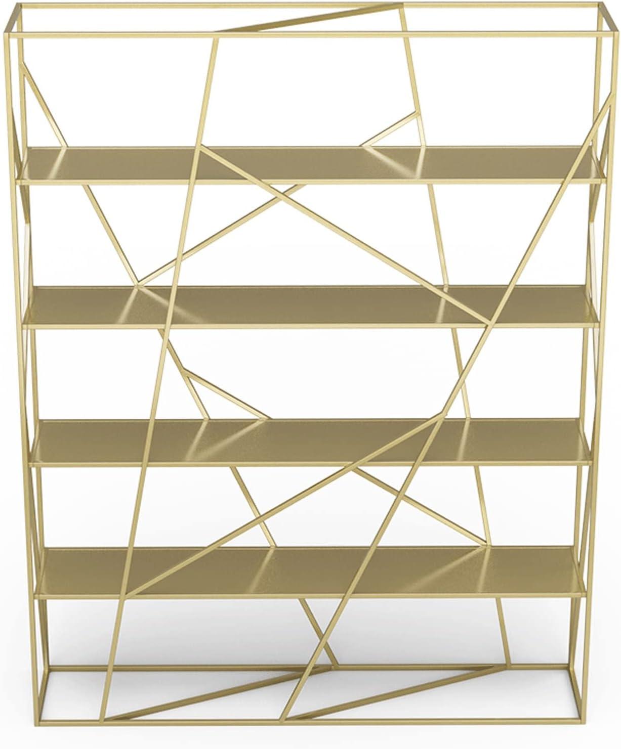 Stylish And Spacious Exploring The Gold Xl Multi Layer Wrought Iron Bookshelf
