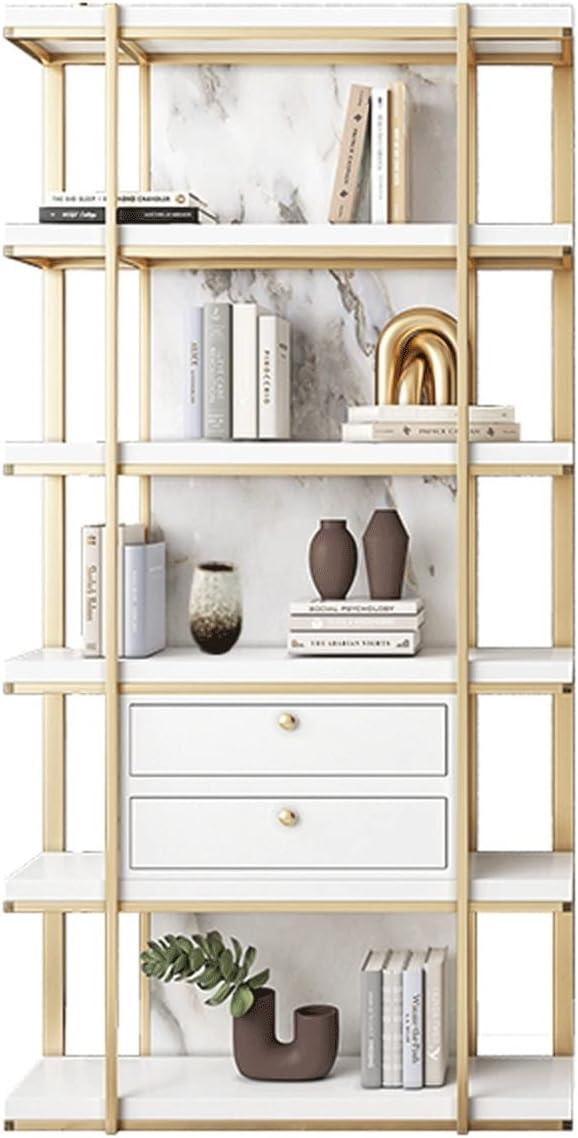 Stylish And Sturdy Gold Bookshelf Perfect For Living Room Storage