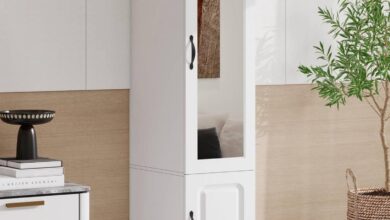 Transforming Bedroom Storage Modern White Armoire With Smart Design