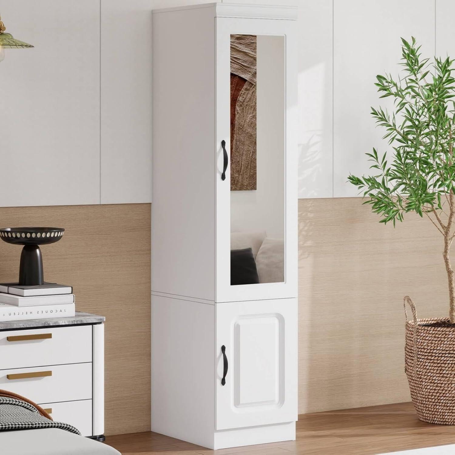 Transforming Bedroom Storage Modern White Armoire With Smart Design