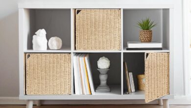 Transforming Storage With Handwoven Natural Fibre Doors Rustic Boho Charm For Our Shelves