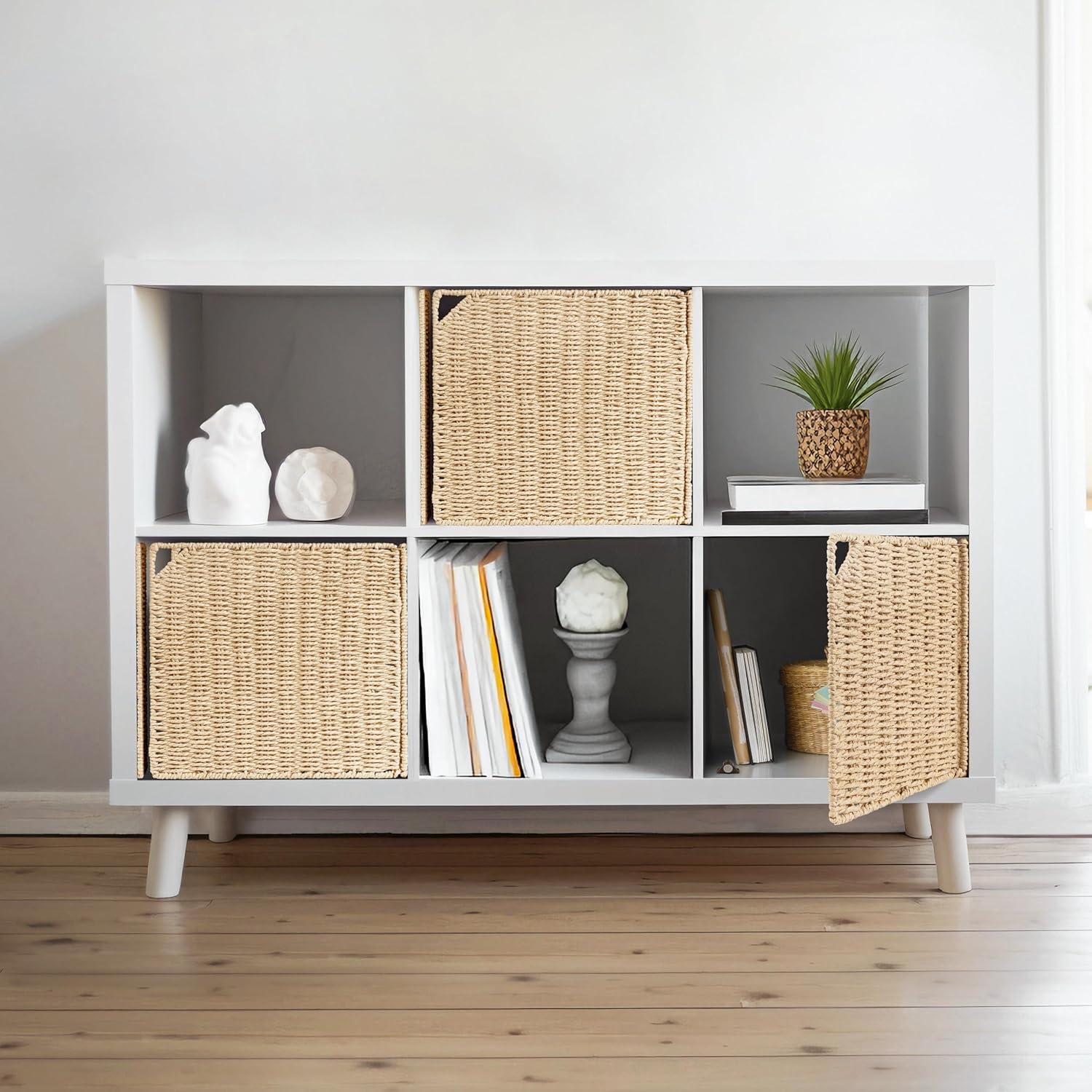 Transforming Storage With Handwoven Natural Fibre Doors Rustic Boho Charm For Our Shelves