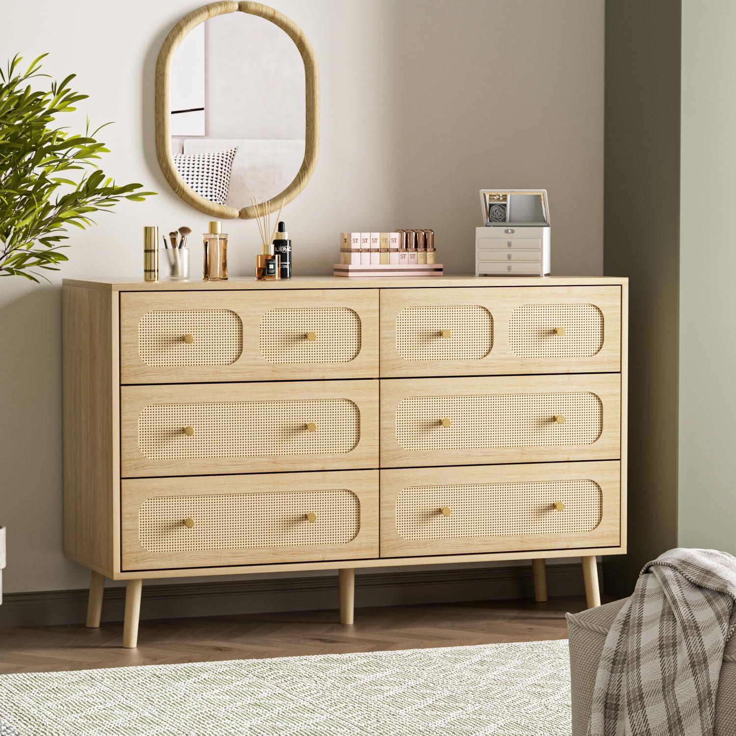 Wananlanen Rattan Dresser Style Meets Function In A Boho Bedroom Essential