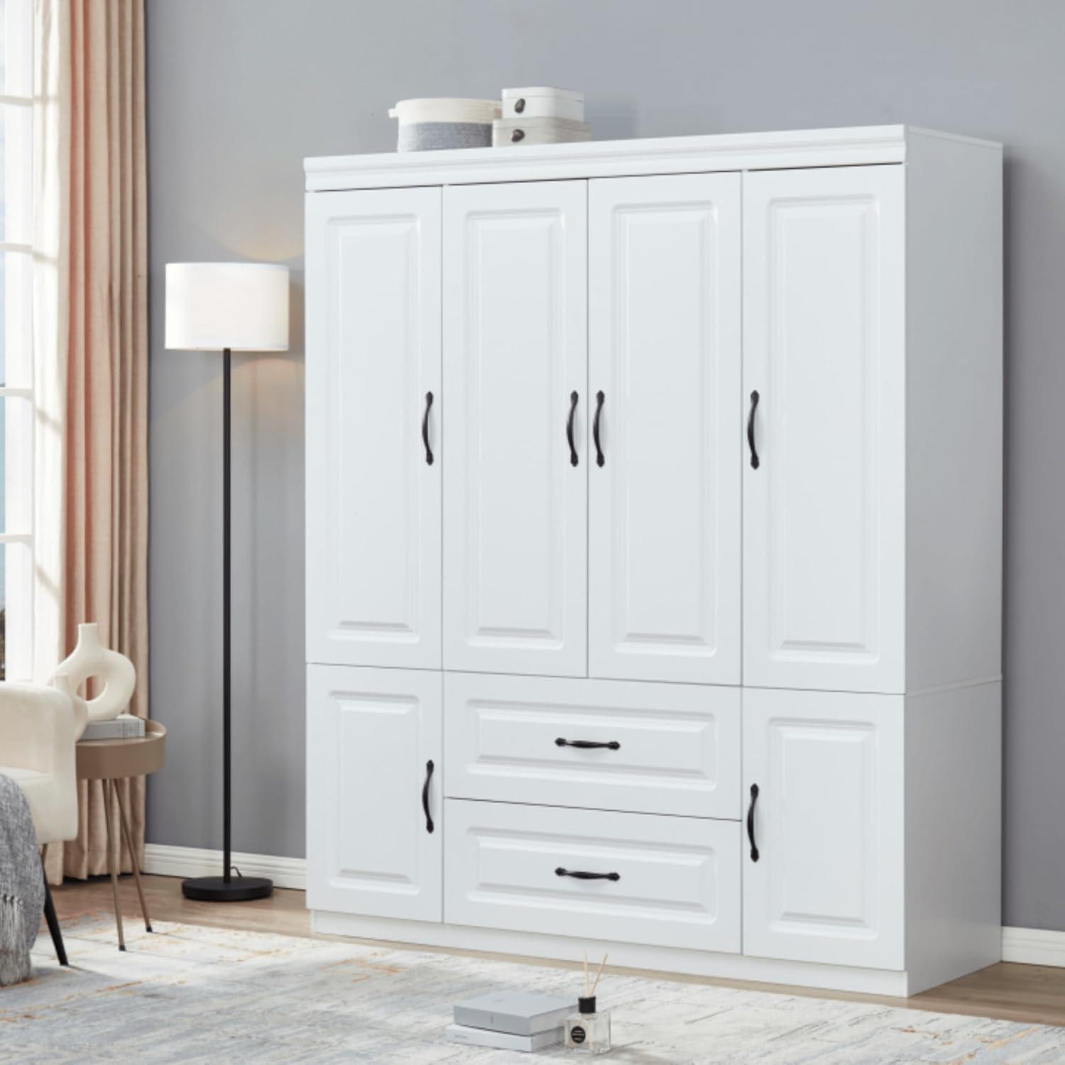 71 White Armoire Wardrobe Review Spacious Storage Meets Simple Assembly