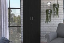Black Simple Elegant 2 Tier Armoire Fits Your Space
