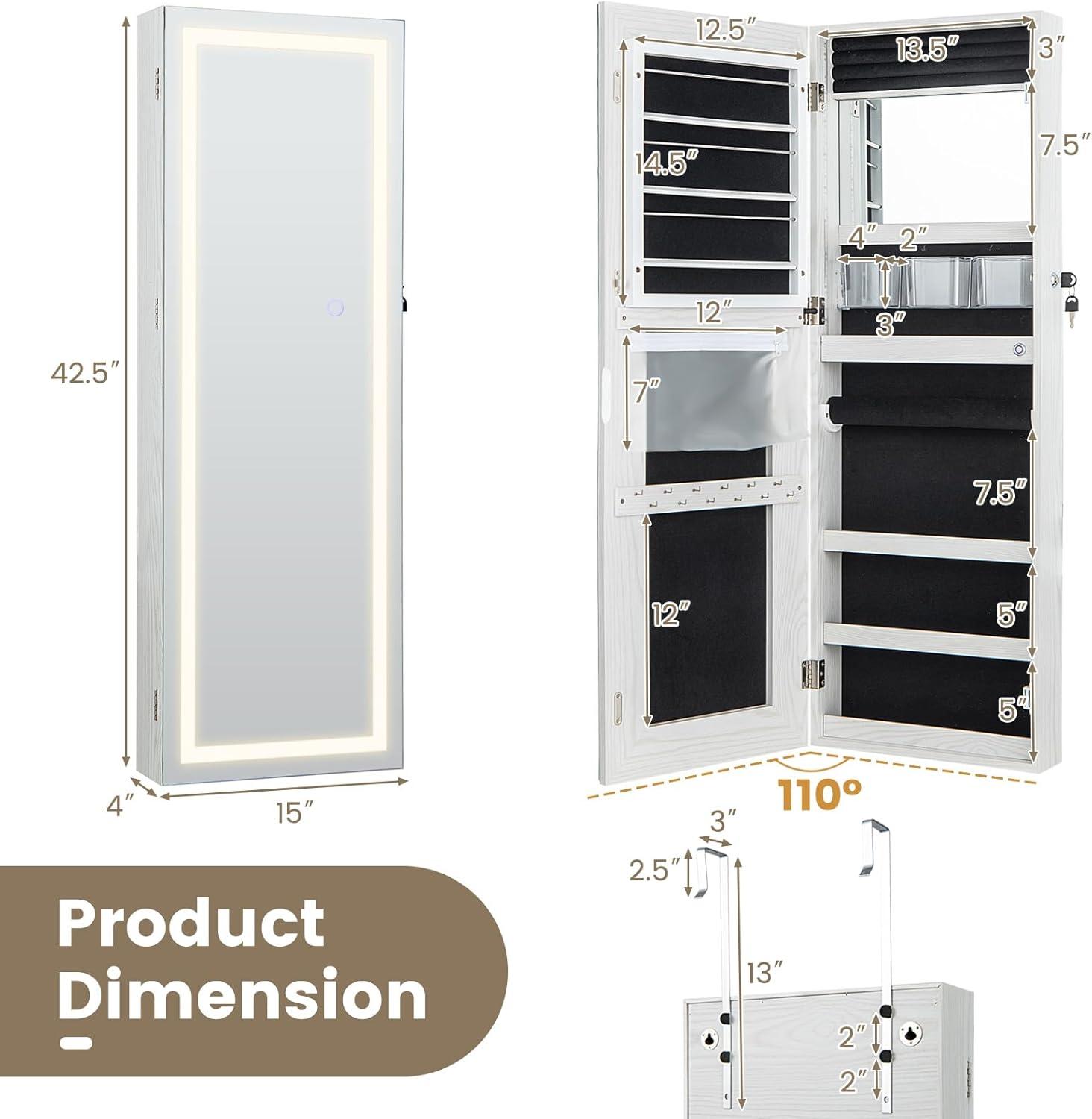 Bright, Spacious⁣ & Stylish: Exploring the CHARMAID LED Jewelry ‍Cabinet