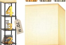 Brighten And Organize Exploring The Addlon 5 Tier Floor Lamp With Shelves