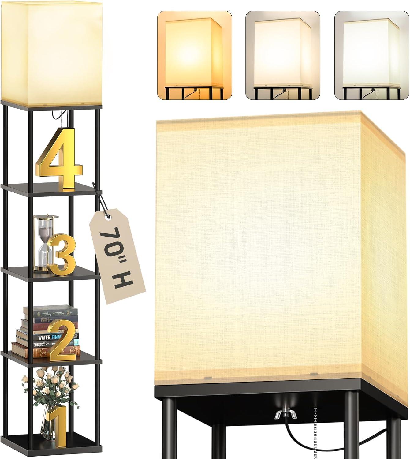 Brighten And Organize Exploring The Addlon 5 Tier Floor Lamp With Shelves