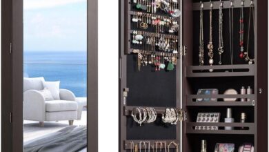 Charmaid Jewelry Cabinet Spacious Stylish And Wall Mount Ready Storage