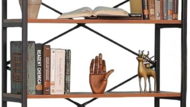 Devo 6 Tier Industrial Bookshelf Sturdy Storage With Vintage Charm