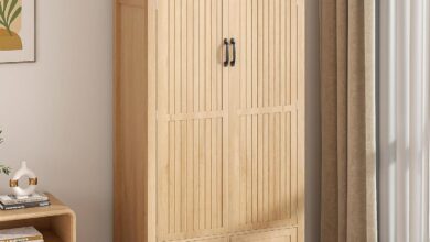 Discovering Elegant Farmhouse Charm With A Spacious Arched Wardrobe Closet