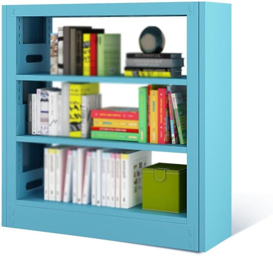 Discovering Space And Style With A Blue Steel Floor To Wall Bookcase