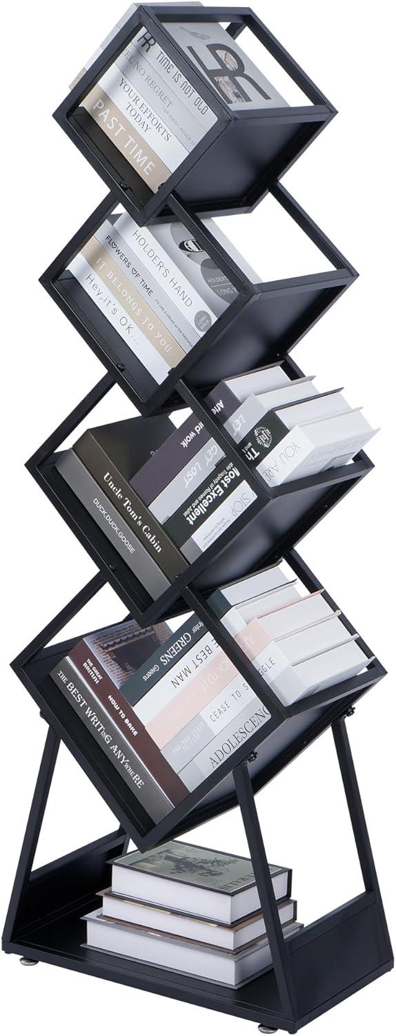 Discovering Space And Style With The 5 Tier Tree Bookshelf Organizer