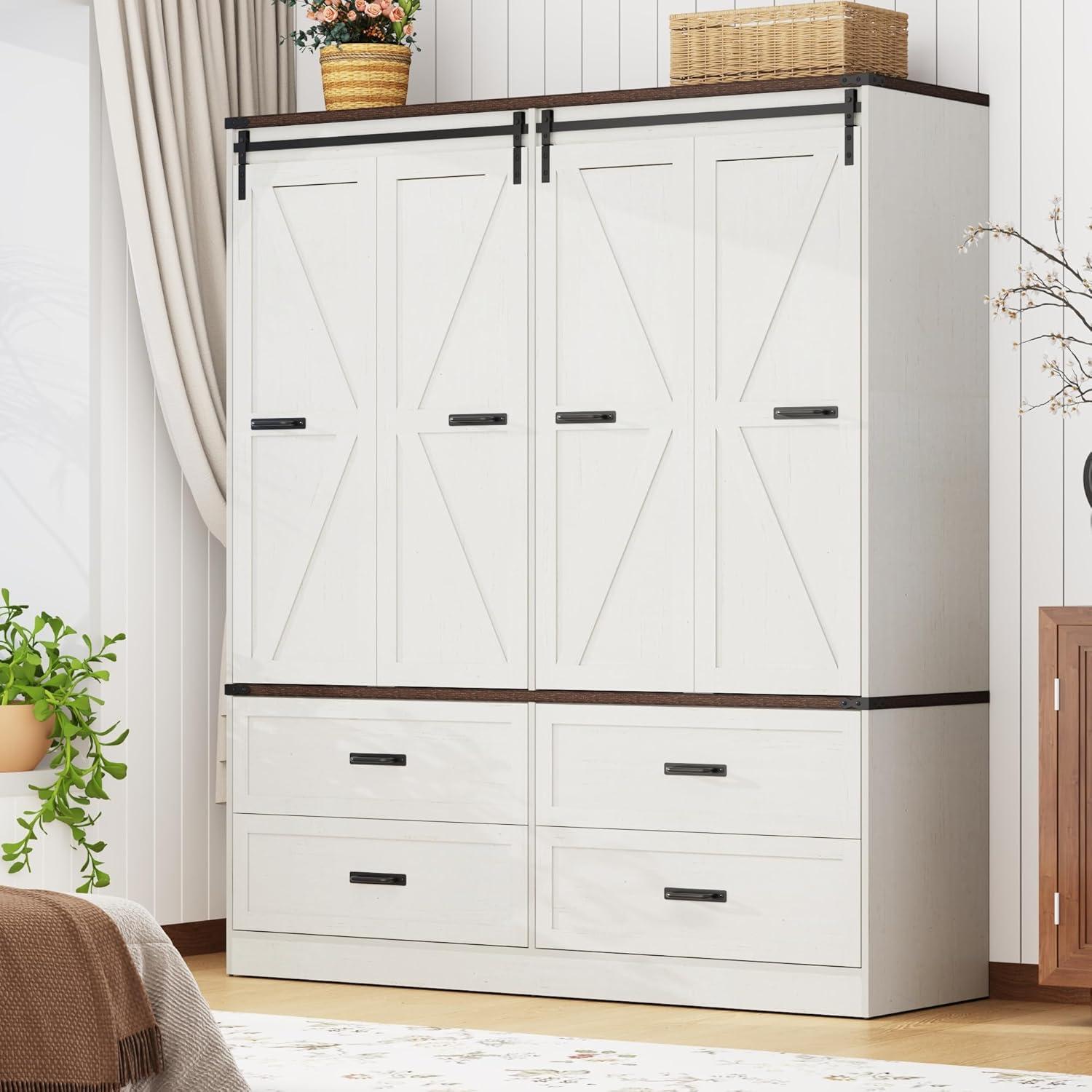 Discovering Space And Style With The 73 Farmhouse Wardrobe Armoire