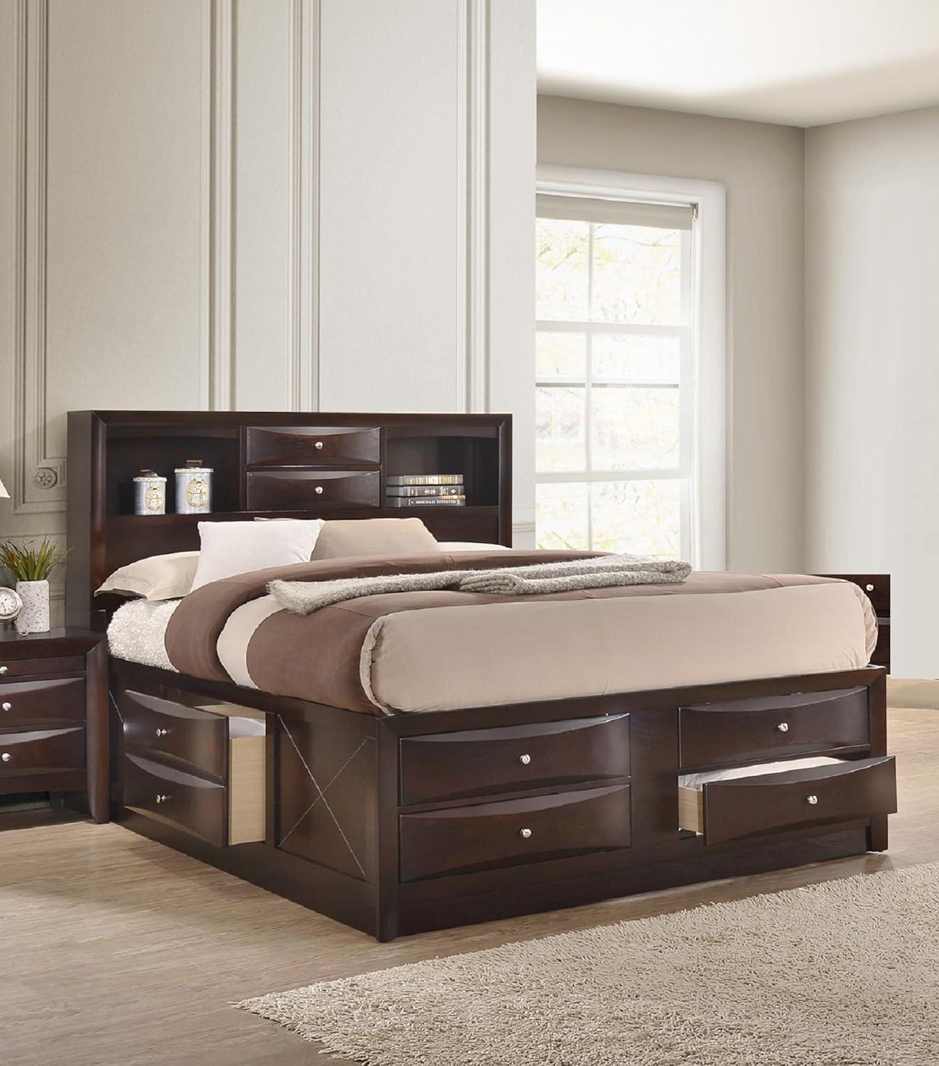 Discovering Space and ⁤Style with the King Captain's Platform Bed in Cherry Wood