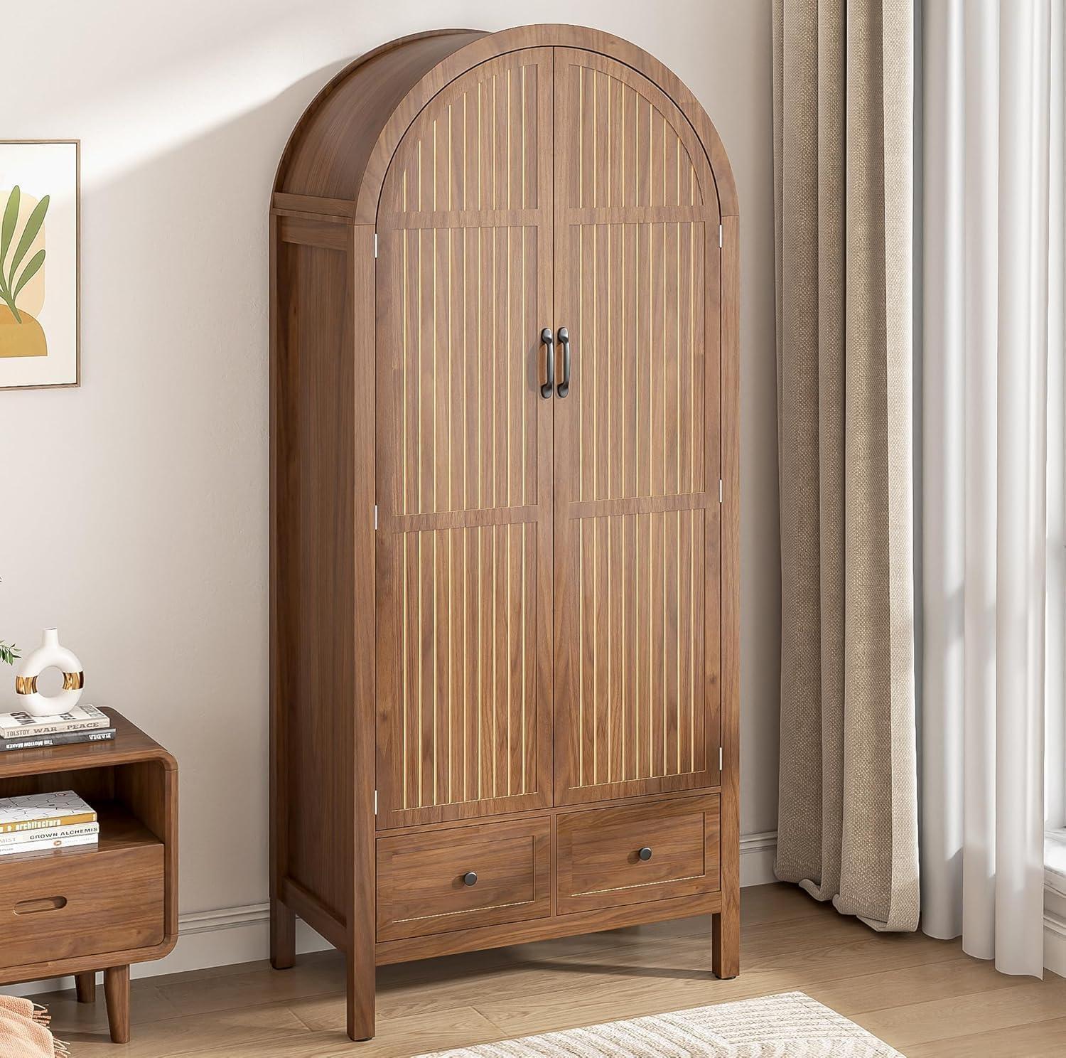 Discovering Spacious Elegance Modern Farmhouse Wardrobe With Fluted Doors