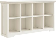 Discovering Spacious Elegance The 8 Cube Warm White Wooden Shelf
