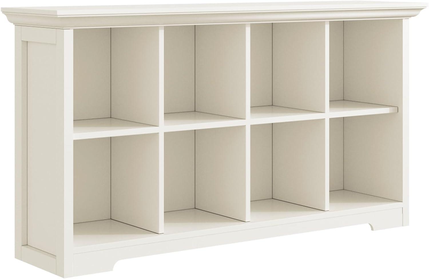 Discovering Spacious Elegance The 8 Cube Warm White Wooden Shelf