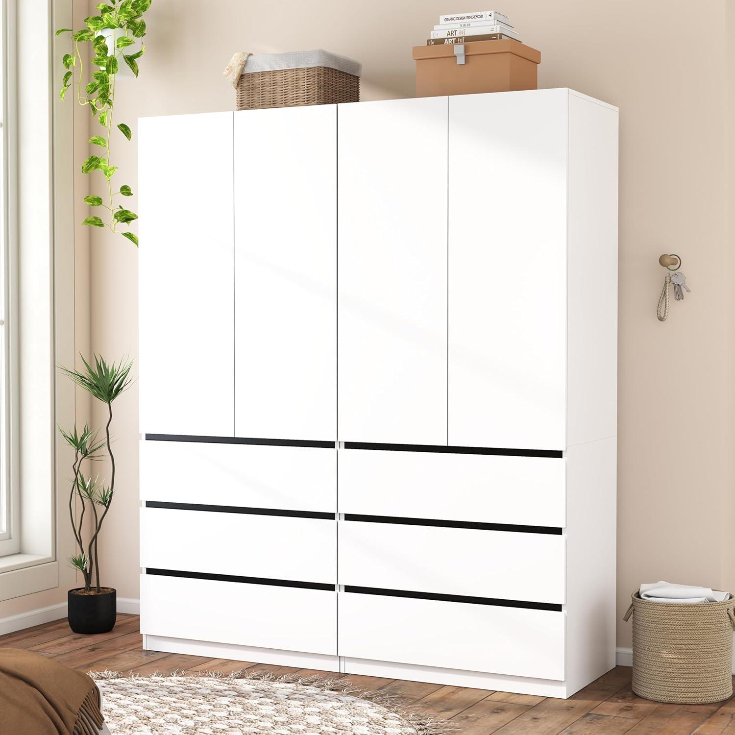 Discovering Spacious Style A Modern White Wardrobe With Drawers For Every Room