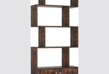 Discovering Style And Function In The 5 Tier S Shaped Bookshelf With Doors