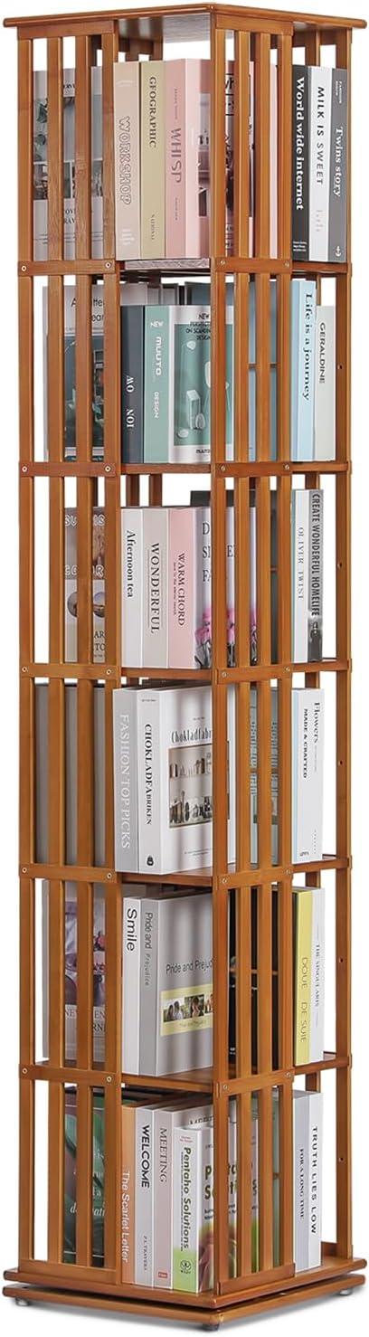 Discovering Stylish Space Saving Storage With The Athena Rotating Bamboo Bookshelf