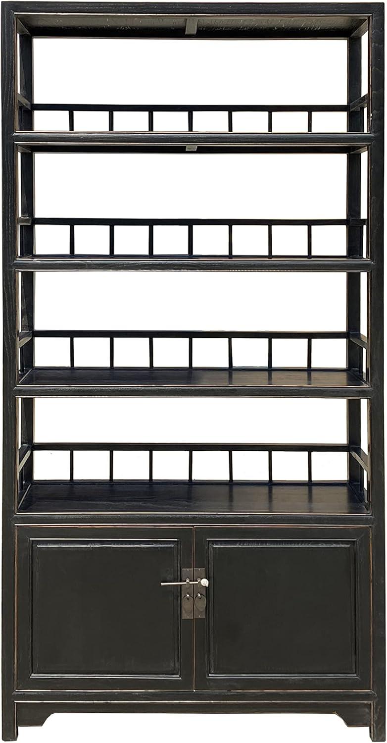Discovering Timeless Charm The Chinese Distressed Black Curio Cabinet Review