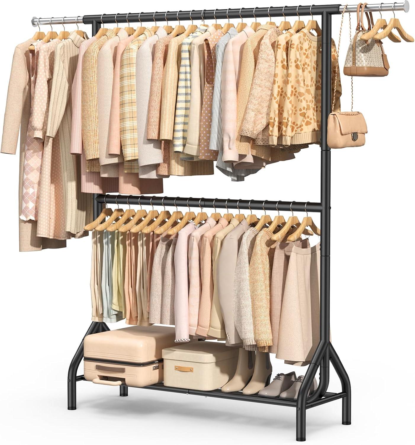 Double Rod Clothing Rack That Balances Strength, Space & Style Perfectly