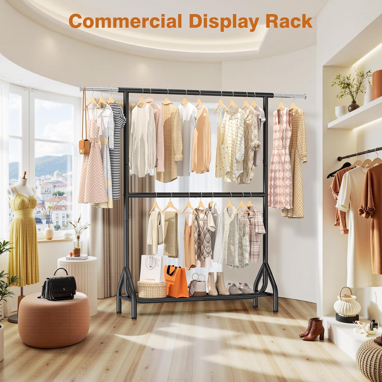 Double Rod Clothing Rack That Balances Strength, Space & Style Perfectly
