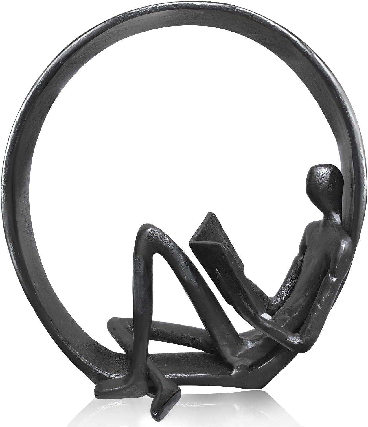 Elevate Any Space With The Jalunth Modern Iron Bookcase Sculpture