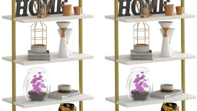 Elevate Small Spaces With A Sleek 5 Tier Ladder Shelf Design