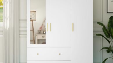 Exploring Spacious Style And Smart Lighting In A Modern White Armoire