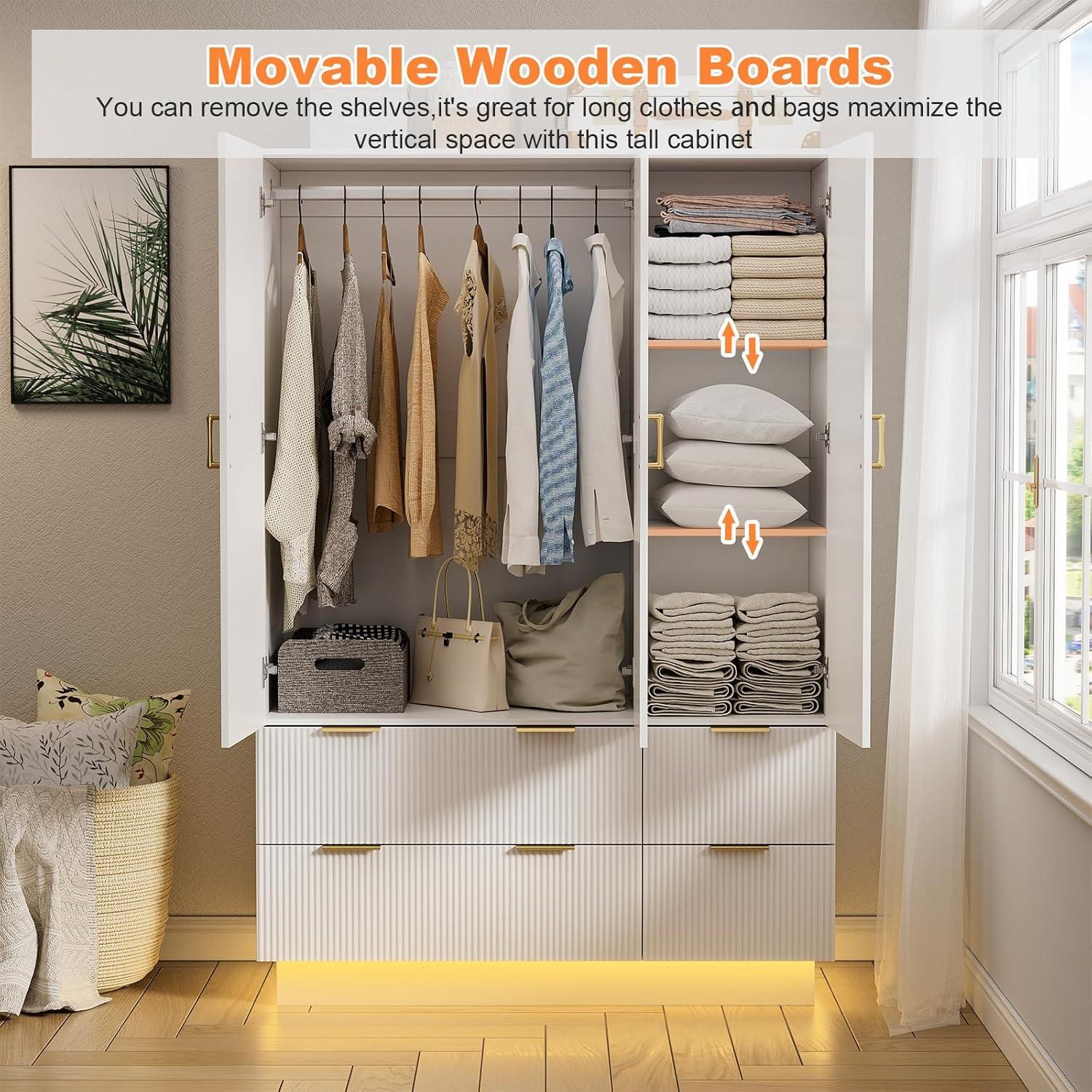 exploring Style and Space: A Closer Look at PAKASEPT's LED Wardrobe