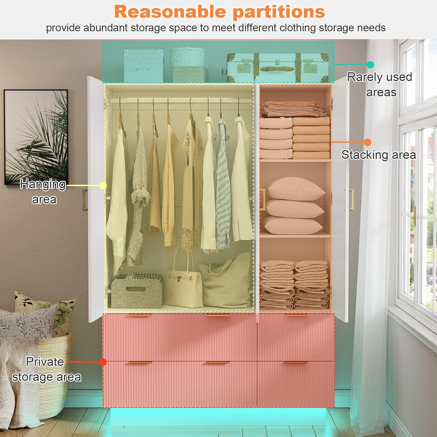 Exploring Style and Space: A Closer Look at PAKASEPT's LED Wardrobe